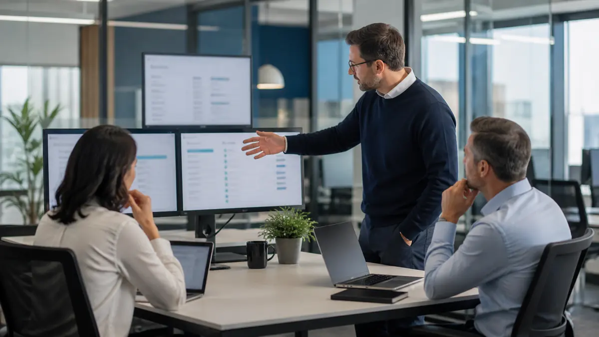 Staffing managers reviewing role-based CRM permissions and candidate ownership rules