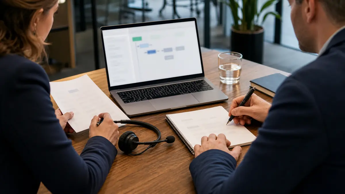 Staffing operations manager reviewing candidate pipeline blockers and reason codes on a structured recruitment board