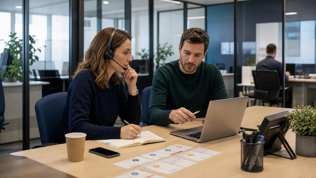 Recruitment team coordinating Romanian-speaking candidate follow-up for Dutch staffing with shared notes and clear ownership