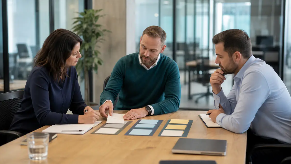 Staffing team reviewing vacancy readiness cards before starting recruiter sourcing