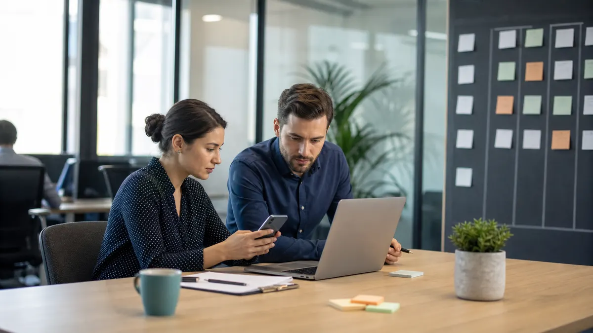 Recruitment team coordinating candidate follow-up across WhatsApp and CRM in a staffing office